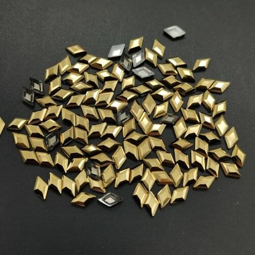 Wholesale 1440pcs/pack Nails Art Rhinestone Flat Shape 4*6mm Rhombus Colorful Stones For 3D Nail Art Decoration Design