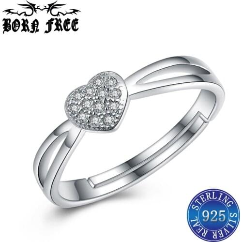 925 silver couple rings for women ring heart anillos plata 925 para mujer jewellery ringen dames bague femme aneis feminino long