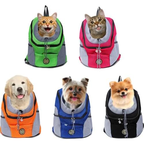 Pet Cat Dog Front Backpack Carrier Travel Bag For Small Dogs Mesh Breathable Carrying Shoulder Pack Puppy Outdoor Supplies