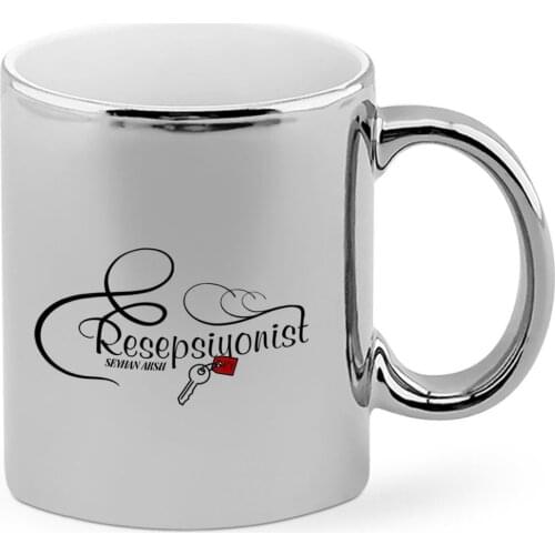 Personalized Professional Receptionist Chrome Mug Cup-1