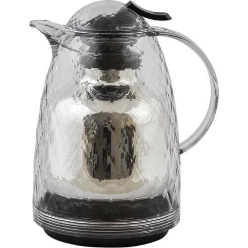 1 LT Transparent Prism Push Lid Vacuum Flask