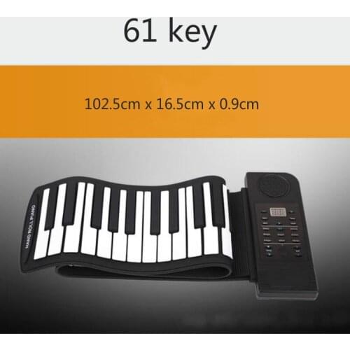 Hand scroll piano 61 key folding piano thickened portable volume piano beginners keyboard