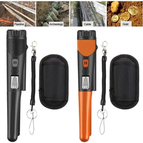Handheld Metal Detector Positioning Rod with beeper vibrator LED Light Digger Detecting GP Pinpointing Pointer Gold Digger