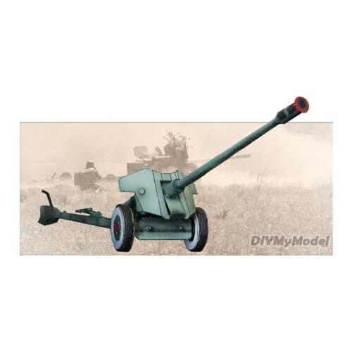 Former Soviet Union MT-12 anti tank gun DIY Handcraft Paper Model KIT Handmade Toy Puzzles Gift Movie props RU(Origin)