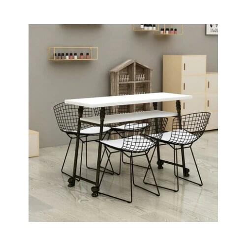 Golden Marble Nail Shop Table And Chair Single Double Table Manicure Table Nail Shop Table And Chair Set Combination