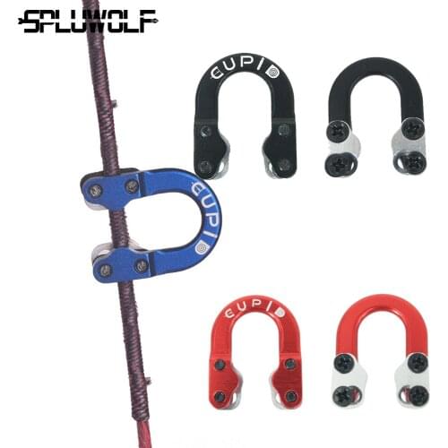 Aluminum Alloy Metal Bowstring Arrow Nock Fixed D Loop Archery Bow Shooting Safety Accessories