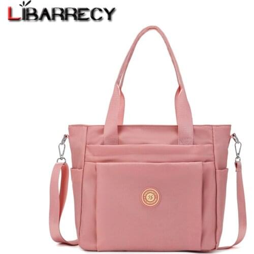 2021 Large Capacity Fashion Design Ladies Handbags Casual Solid Color Womens Shoulder Bag High Quality Nylon Women Travel Bags