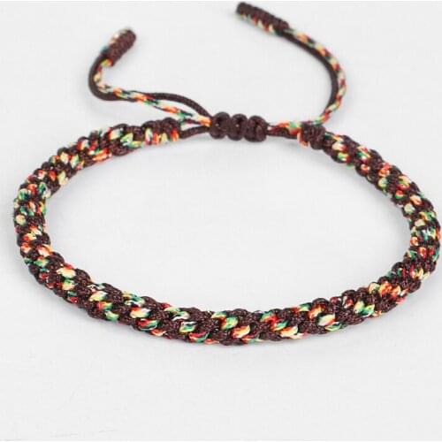 Tibetan Buddhist Handmade Adjustable Bracelet Good Luck Rope Bracelet Bangle For Women Jewelry