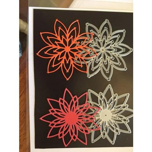 2pcs Hollowed Flowers Frame Metal Cutting Dies for Scrapbooking DIY Photo Album Card Making Decorative Stencil New 2019