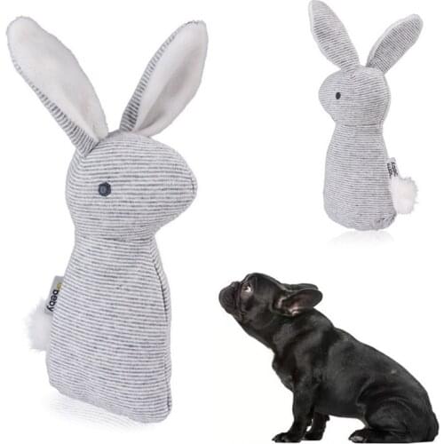 Pet Dog Cat Funny Fleece Durability Plush Dog Toys Squeak Chew Sound Toy Fit For All Pets Rabbit Plush Toys