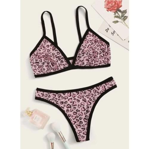 Ladies New Bras Set Polka-Dot Sling Sexy Lingeries Lace Three-Point Sexy Suit With Garter Belt Comfortable Lace Underwears