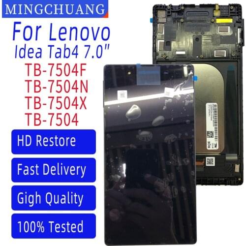 7.0 Inch New With Frame For Lenovo Tab 4 TB-7504N TB-7504x TB-7504F TB-7504 LCD Screen And Touch Screen Digitizer Assembly