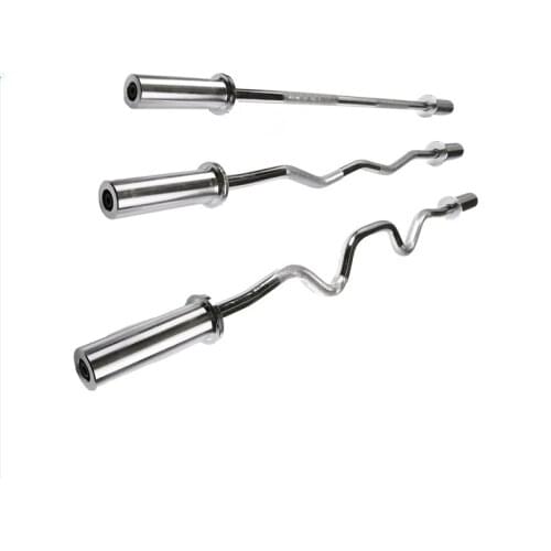 1.2 m Gym Home Fitness Straight Curved barbell Pole Solid Standard barbell Rod Weight Lifting barbell Dumbbell Bar