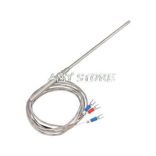 1.9M -50-500 Degree Celsius Threaded 150mm Thermocouple Sensor Probe PT100