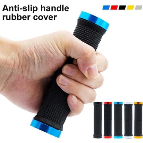 1 Pair Bicycle Lock Ring Cycling Handle Bar Grips- Hand Cover Rubber Anti-slip Bicycle Handlebar Bike Accessories
