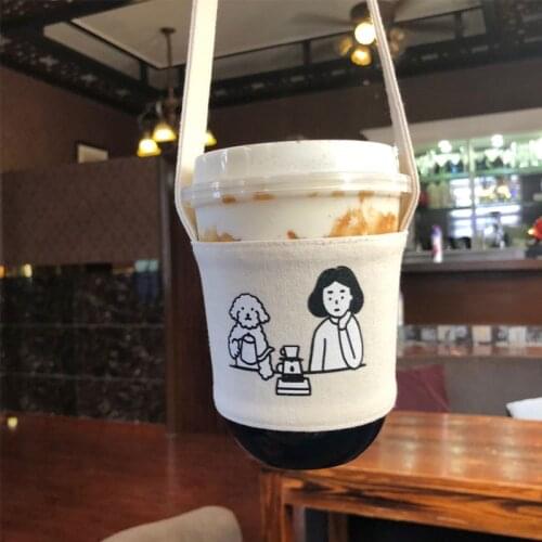 1PC Portable Water Bottle Holder Carry Bag Drink Cup Set Milk Tea Bag Cup Storage Sleeve Cover Water Bottle Cup Accessories