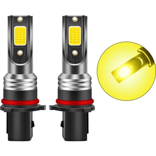 2PCS P13W LED Fog Light Bulbs 3000K Yellow 3000 Lumens 30W High Power LED Fog Light DRL Bulbs for Cars Trucks