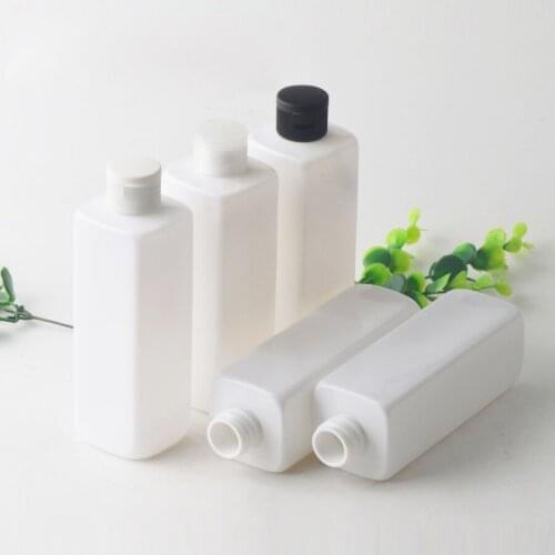250ml Empty Square Flip Top Cap Plastic Lotion Bottles High Qaulity PET Liquid Soap Containers 250cc Cosmetic Shampoo Bottle