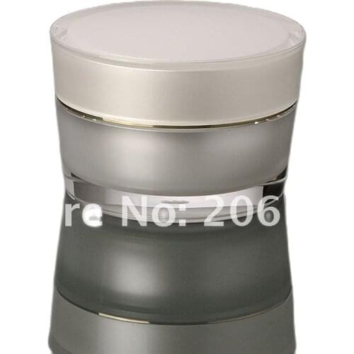 30G pear white acrylic cone-shape cream jar, cosmetic jar
