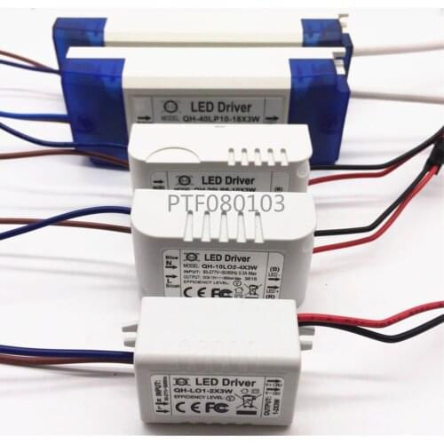 AC 85-265V 1-2x3w 2-4x3w 6-10x3w 10-18x3w 18-30x3w 600mA 650mA LED Driver Convertor Transformer For Ceiling Light Power Supply