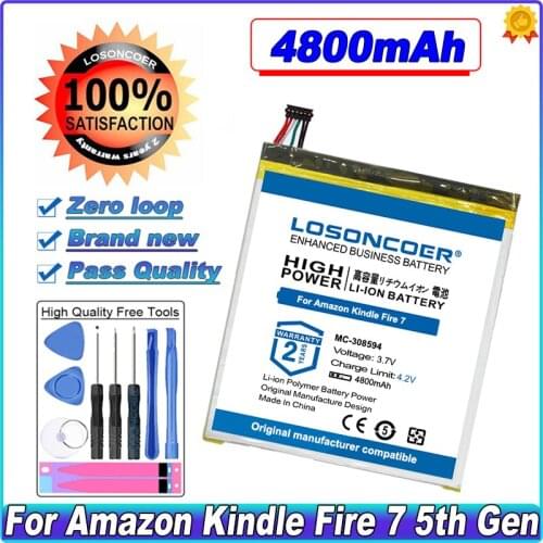 4700mAh MC-308594 Battery for Amazon Kindle Fire 7 5th Gen SV98LN B01GEW27DA Kindle Fire 7" Generation 2017 58-000084 / SQ46CW