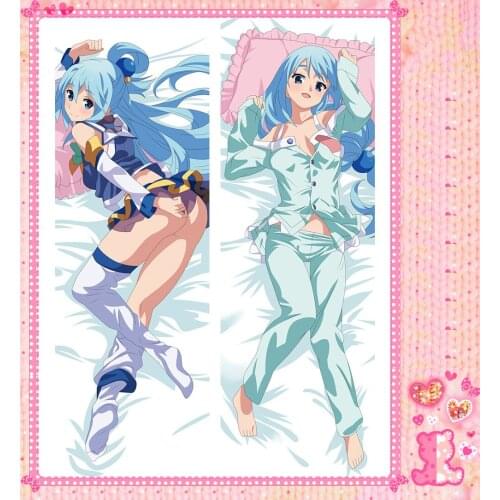 Anime Cartoon Kono Subarashii Sekai ni Shukufuku o! Double sided hugging Pillow Case Pillow Cover Pillowcase Peach Skin 71037