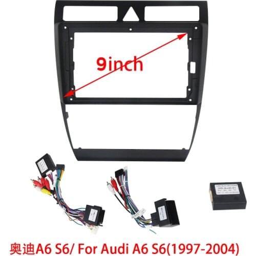 Car Radio Fascia 9inch 2din For AUdi A6 /A3 /A4 /TT Gps Stereo Car Panel Mount CD DVD Frame