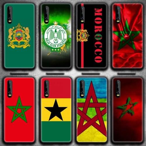 Morocco National Flag Coat Of Arms Theme Phone Case for Huawei P20 P30 P40 lite E Pro Mate 30 20 Pro P Smart 2020 P10