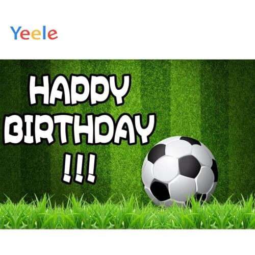 Yeele Grassland Football Baby Children Birthday Party Photography Background Customized Photographic Backdrop For Photo Studio
