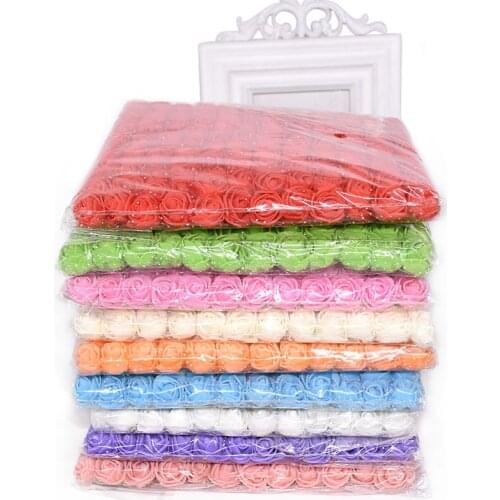 200 Pieces Of 2 Cm Mini Pe Rose Head Rayon Flower Wedding Bridal Bouquet December Diy Birthday Gift Wreath Foam Fake Yarn Flower