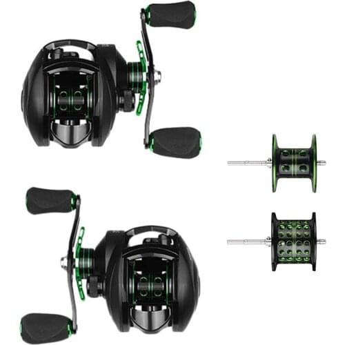 Baitcasting Reel For Bass Saltwater Fresh Reel Max Drag 8kg For Fishing Reel Bass Fishing Reel Dual Metal Spools Fishing Tackle