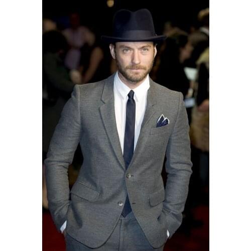 Classic Grey British Style Notch Lapel Men Slim Fit Suits/Fashion Cloth For Men/Tailor Made Weddding Suit For Men(Jacket+Pant)