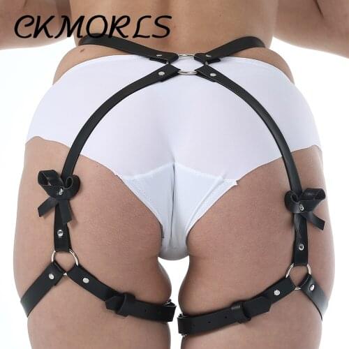 CKMORLS Leather Leg Harness Garter Belt Stockings Sexy Lingerie Women Body Straps Harness Belt Garter Band Suspender Bondage Leg
