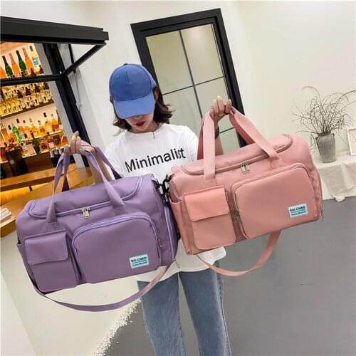 Fashion Women Letters Patchwork Fitness Travel Shoulder Crossbody Messenger Bag Outdoor Casual Ladies Sports Large Capacity Bags