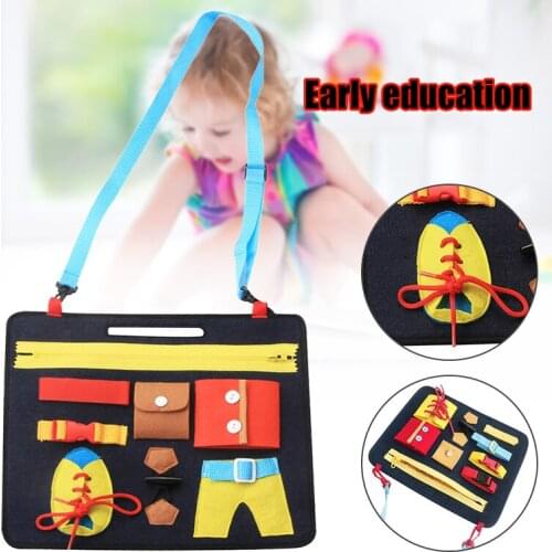 Dressing Learning Board Basic Skills Activity Toys For Toddlers Early Education Travel Toy New Design Kids Toys Gift
