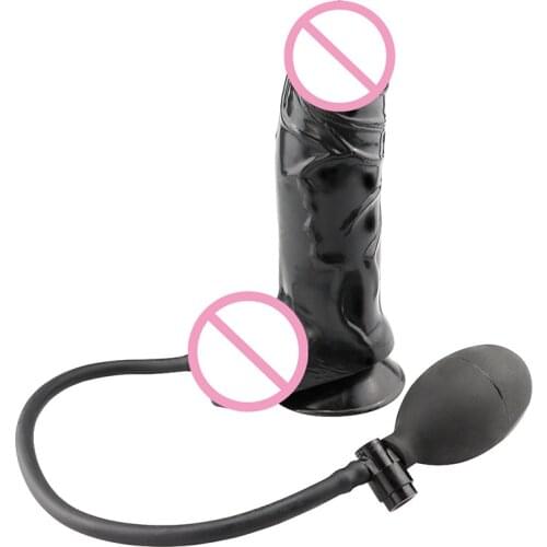 DLX Huge Inflatable Dildo Pump Big Butt Plug Penis Realistic Large Soft Dildo Suction Cup Sex Toy For Women Sex Product Lesbian
