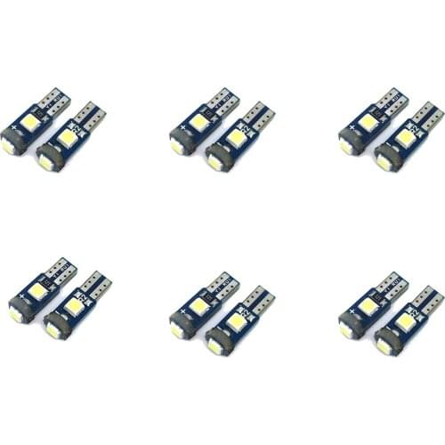 Instrument lights 10Pcs T5 W1.2W 27 74 86 206 Super Bright 3 SMD 3030 LED Car Interior Light Auto