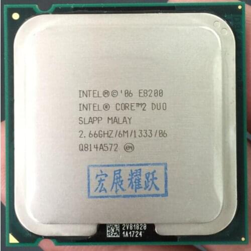 Intel Core 2 Duo Processor E8200 (6M Cache, 2.66 GHz, 1333 MHz FSB) ALAPP CO LGA775 Desktop CPU Intel central processing unit