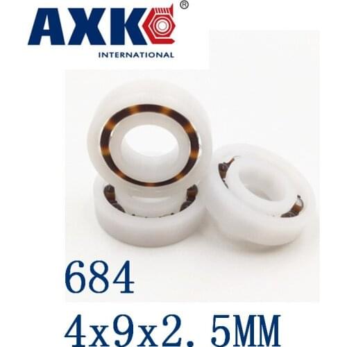 2021 Direct Selling Real Rolamentos Axk 684 Pom (10pcs) Plastic Ball Bearings 4x9x2.5 Glass Balls 4mm/9mm/2.5mm