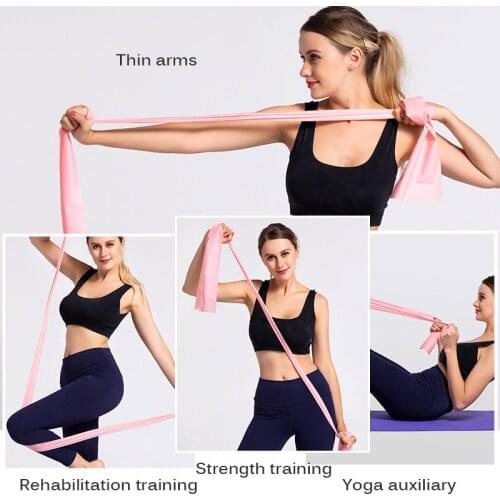 Yoga Pilates Straps Training Rubber Bands Elastic Resistance Yoga Belt Fitness Loop Bands Yoga Gymnastics Equipment 2m