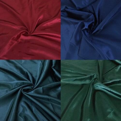 Silky Satin Fabric High Density Lining Fabric for Dress,Shirts,Wedding,Sleepwear Cloth Black White Green Navy Burgundy Red