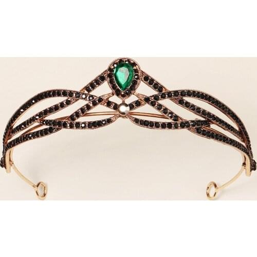 Bridal Crown Headwear Semi-circle Luxury Alloy Rhinestone Inlaid Headband for Female Wedding Birthday Hair Accessories BH BH