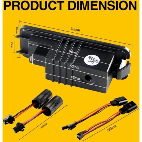 2x Number License Plate Light Lamp No Error 18SMD LED 12V 6500k White for VW Golf MK4 MK5 MK6 Passat Polo CC Eos Car Accessories