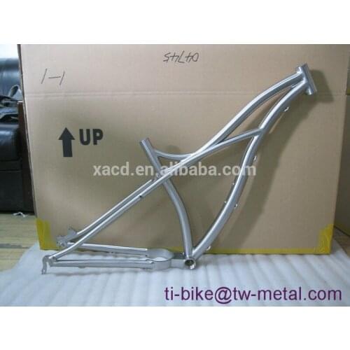 Titanium cruiser bike frame with breeze dropout Customized Ti Bicycle frame with V brake or disc brake XACD titan Bike Frame