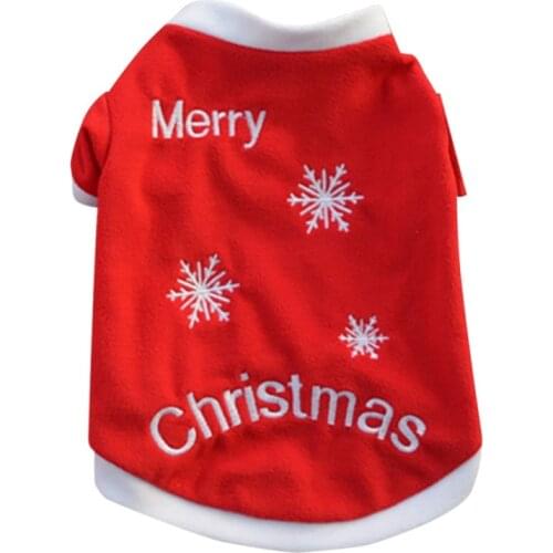 Pet Dogs Sweatshirt Merry Xmas Thickened Two-Legged Warm Fleece Christmas Snow Short Sleeves Dog T-shirt Dog Hoodies