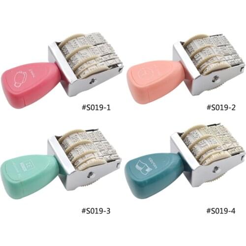 Chzimade Random Color Vintage Plastic Rolling Stamp Month Date DIY Wheel Stamps Diary Album Scrapbooking Stationery