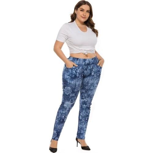 DOIB Plus Size Trousers Women Sexy Slim Fit High Stretch Loose Casual Large Size Pants 2020 Autumn Big Size Pant 5XL