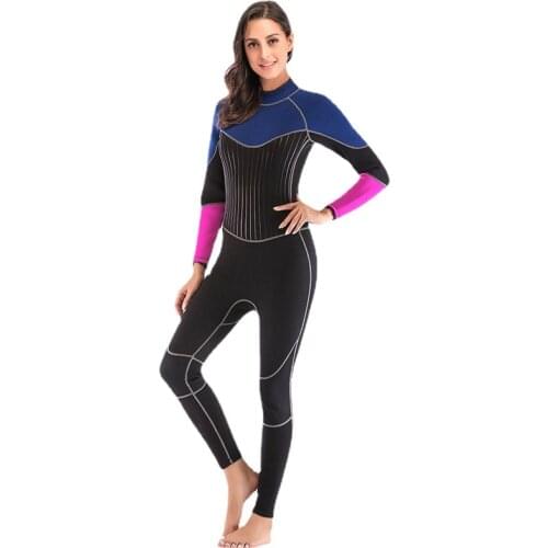 SBART women 3mm neoprene wetsuit High elasticity color stitching warm surfing Diving Equipment Jellyfish clothing long sleeved