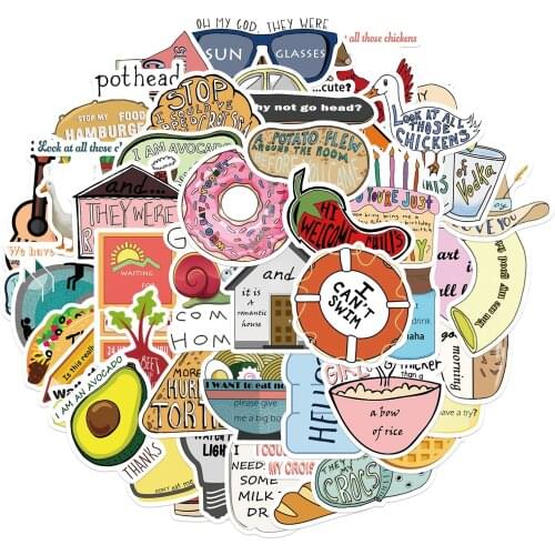 25/50PCS Classic Fresh Vine Stickers Skateboard Suitcase Guitar Luggage Motorcycle Laptop Travel Waterproof Joke Stickers