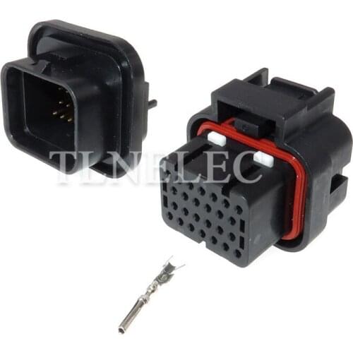 3-1437290-7 6437288-6 26 Pin 3 Slots Electrical Female Male Straight PCB Wire to Board Connector ECU Plug